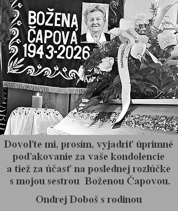 bozene uprimne podakovanie bc 3