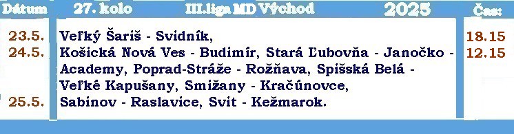 program 27 md východ 1