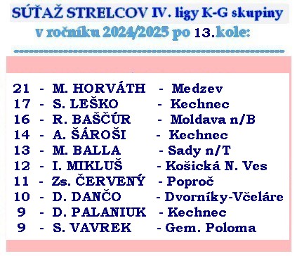 strelci 4 liga D kg 13