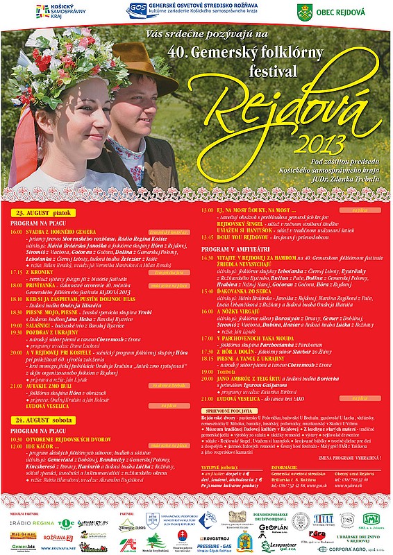 Program 40. GFF Rejdová 2013