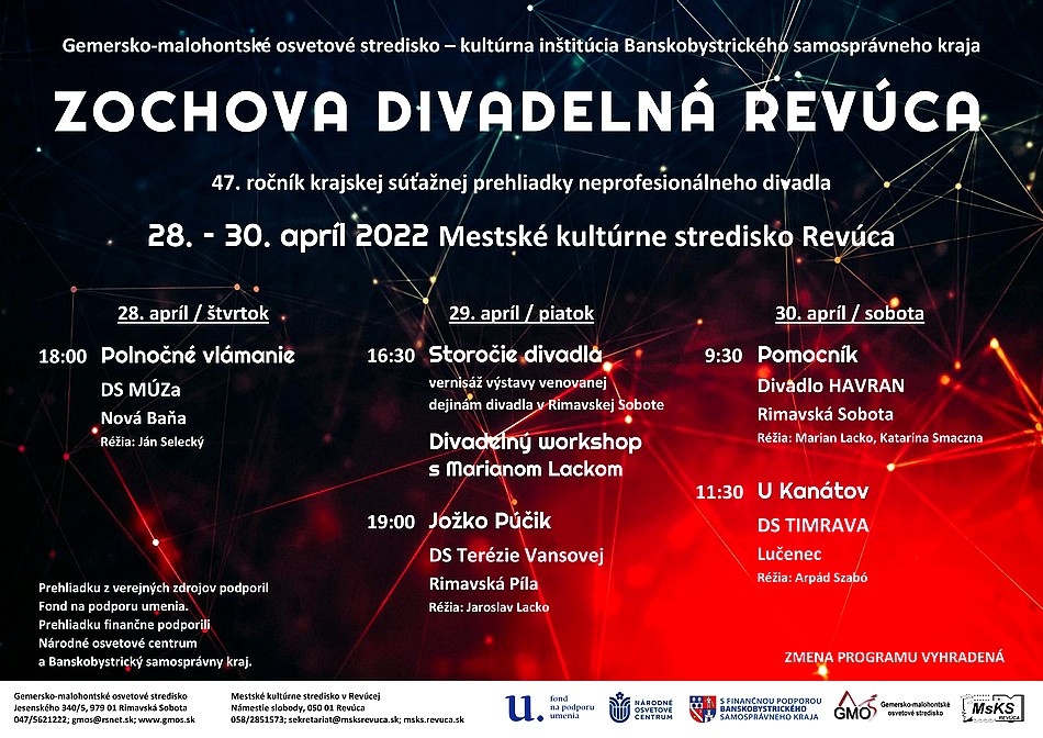 ra.47 ZOCHOVA DIVADELNÁ REVÚCA plagát