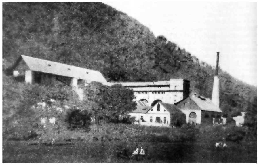 Obr.6: Železiareň grófa Gejzu Andrássyho v Nižnej Maši z roku 1896