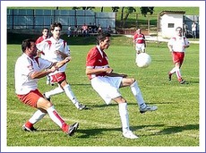 Ilustrácia z fubalového zápasu v Kružnej.