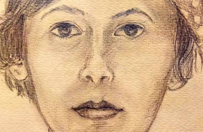 Detail z plagátu výstavy Jany Kušnierovej