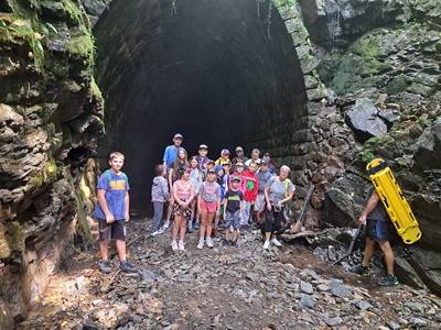 Prechod Slavošovským tunelom s DHZ Jelšava