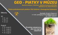 Počas leta pozývame žiakov, študentov, rodiny a ďalších záujemcov do geologickej bádateľne s názvom ,,Geo – piatky v múzeu