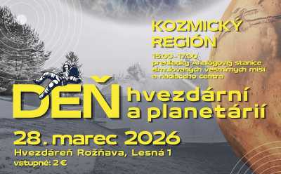 Kozmický región pozýva na návštevu stanice vesmírnych misií * Hvezdáreň Rožňava otvára svoje brány počas Dňa hvezdární a planetárií