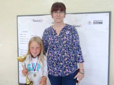 Na prvom turnaji v dáme pohár riaditeľky školy v Štítniku získala tretiačka Janka Saligová