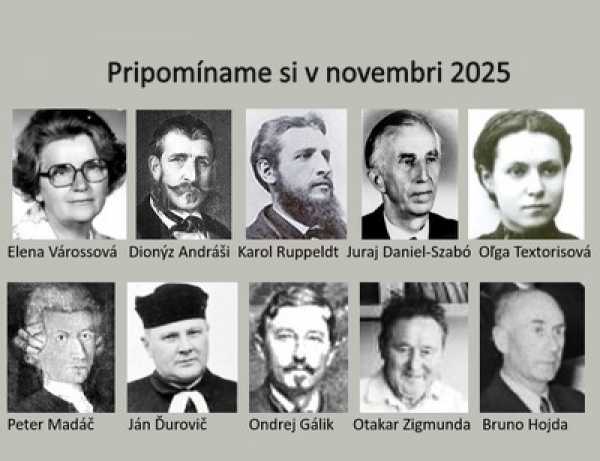 Pripomíname si okrúhle výročia osobností Gemera a Gemera-Malohontu, pripadajúce na november 2025