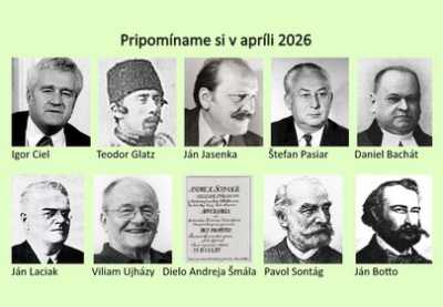 Pripomíname si okrúhle výročia osobností Gemera a Gemera-Malohontu, pripadajúce na apríl 2026