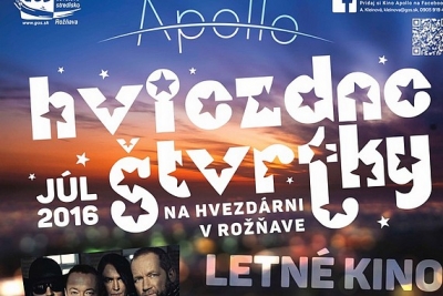 Letné kino Apollo pripravilo na hvezdárni nové filmy