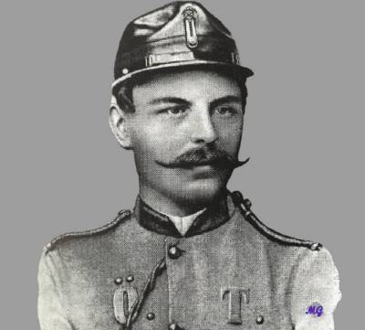 Jozef Nierensee, spoluzakladateľ a prvý veliteľ Dobrovoľného hasičského zboru v Revúcej, zaoženého 18. júla 1878.