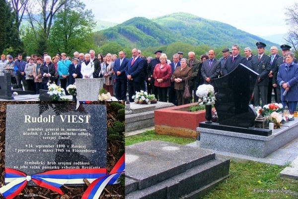 Dôstojný symbolický odpočinok arm. gen. in memoriam Rudolfa Viesta v rodnom meste