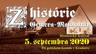 Pozvanie na historický festival Z histórie Gemera - Malohontu ku gotickému kostolu v Kraskove