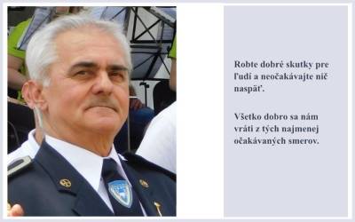 Zaslúžilý člen DPO SR pán Ladislav Berki sa dožíva významného životného jubilea