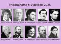 Pripomíname si okrúhle výročia osobností Gemera a Gemera-Malohontu, pripadajúce na október 2025