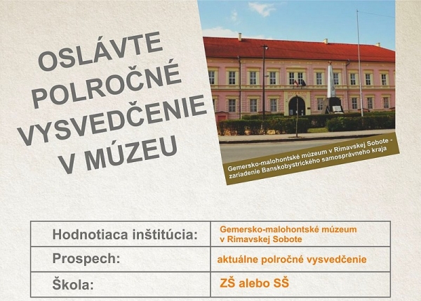 Deti s vysvedčením majú vstup do múzea zdarma