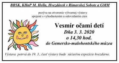 Hvezdáreň v Rimavskej Sobote pripravila výstavu Vesmír očami detí