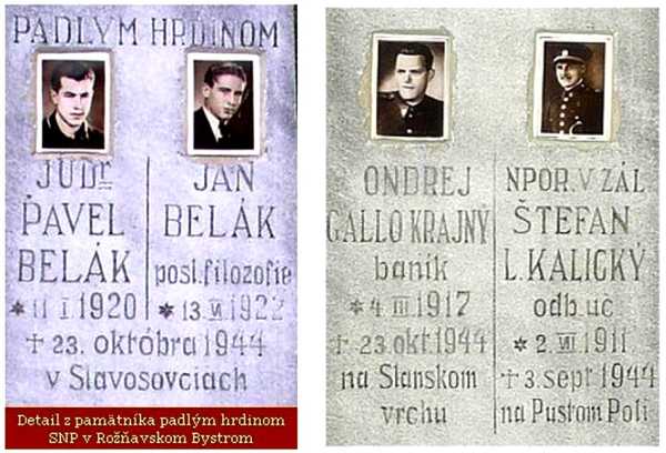Spomienky na hrdinov z Rožňavského Bystrého