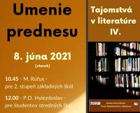 Hosťom projektu „Tajomstvá v literatúre IV“ GKPD v Rožňave - MgA. Marica Harčaríková