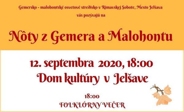 Folklórny večer Nôty z Gemera a Malohontu v Jelšave