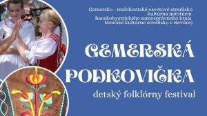 Detský folklórny festival Gemerská podkovička bude v Kultúrnom dome v Revúcej