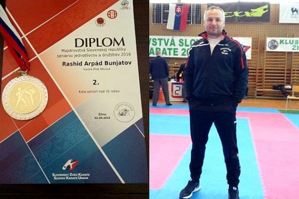 Rashid Arpád Bunjatov z Revúcej s titulom Vicemajster Slovenska v karate pre rok 2016