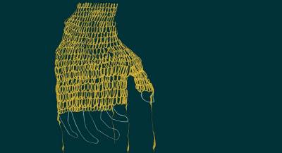 Detail z plagátu Martiny Kleinovej pozývajúceho na jej výstavu "Neviem kde, ale niekde tam"