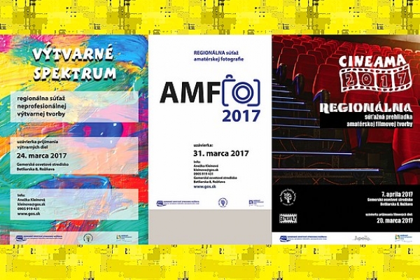 Regionálne kolá celoštátnych súťaží Cineama, AMFO a Výtvarné spektrum aj v Rožňave