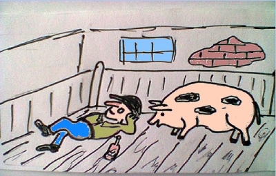 Ing. Marian Slavkay: Príhody baníkov z Gemera a Spiša - Skúška chlievika pre ošípanú