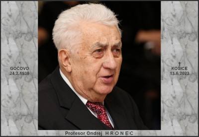 Zomrel významný človek, vedec a pedagóg profesor Ondrej Hronec, rodák z Gočova