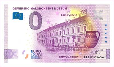 Gemersko-malohontské múzeum v Rimavskej Sobote vydalo NULOVÚ EURO bankovku