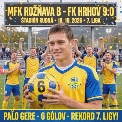 Paľo Gere z MFK Rožňava B stanovil nový rekord 7. futbalovej ligy