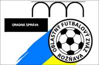 Úradná správa ObFZ Rožňava č. 18/2021-2022 zo dňa 17.11.2021