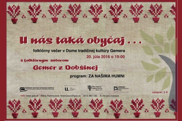 U nás taká obyčaj... s folklórnym súborom Gemer z Dobšinej