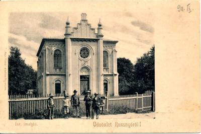 1. Pohľadnica: Üdvözlet Rozsnyóról / Pozdrav z Rožňavy – synagóga. 